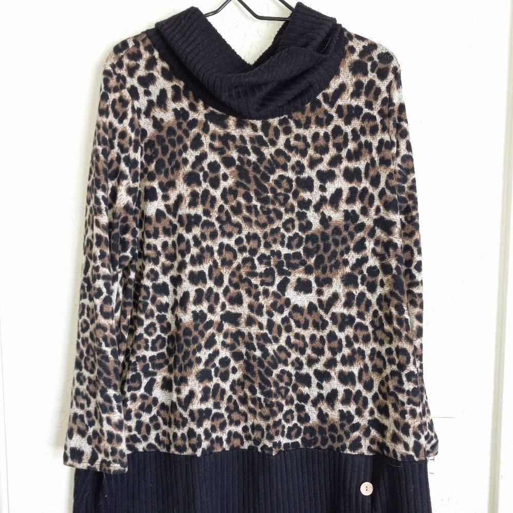 Now N Forever Leopard Print Long Sleeve Blouse/Sweater